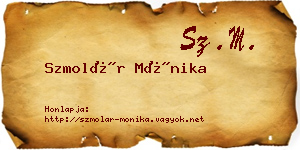 Szmolár Mónika névjegykártya