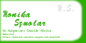 monika szmolar business card